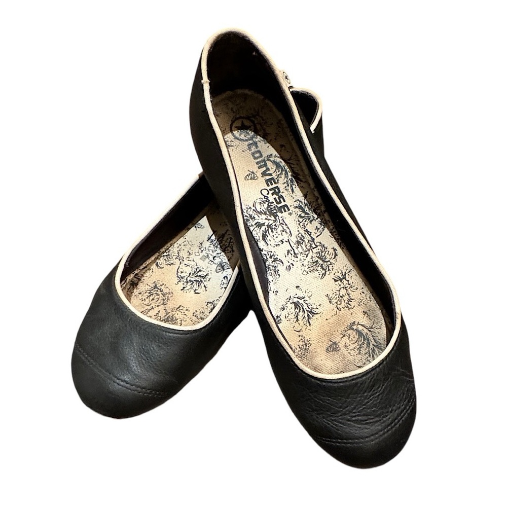 Converse Black and Cream Ballet Flats